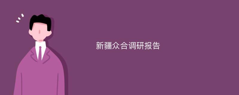 新疆众合调研报告