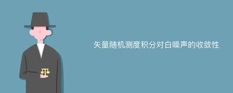 矢量随机测度积分对白噪声的收敛性